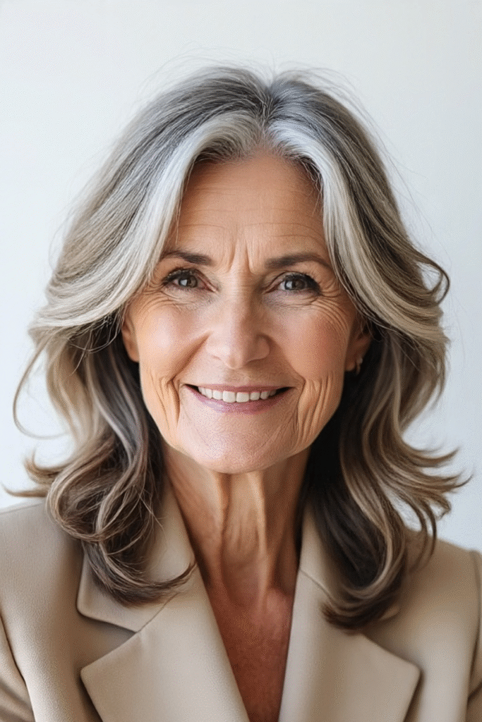 25 Mittellange Frisuren für Frauen über 60