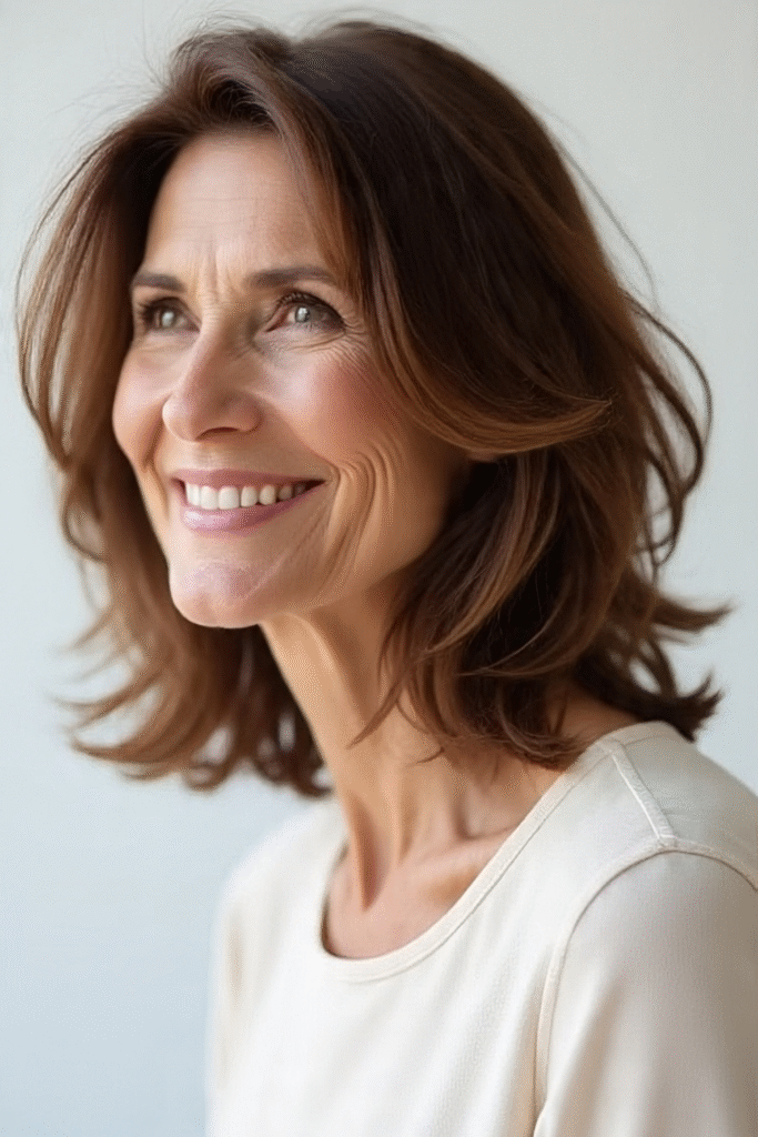 24 beste mittellange Frisuren für Frauen über 50