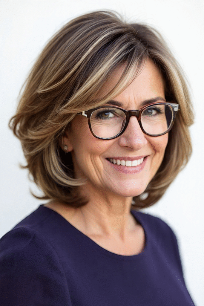 25 Beste Frisuren für Frauen über 50 mit Brille
